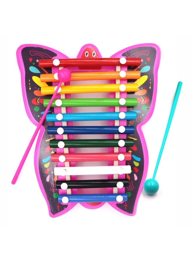 Chanak Musical Butterfly Xylophone Toy, Plastic Butterfly Xylophone for Kids, Musical Butterfly Xylophone for Kids, Non-Toxic Suitable for Kids Above 3 Years (Color As Per Availability) - Image 1