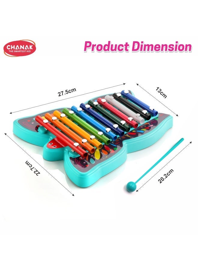 Chanak Musical Butterfly Xylophone Toy, Plastic Butterfly Xylophone for Kids, Musical Butterfly Xylophone for Kids, Non-Toxic Suitable for Kids Above 3 Years (Color As Per Availability) - Image 5