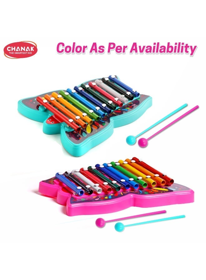 Chanak Musical Butterfly Xylophone Toy, Plastic Butterfly Xylophone for Kids, Musical Butterfly Xylophone for Kids, Non-Toxic Suitable for Kids Above 3 Years (Color As Per Availability) - Image 3