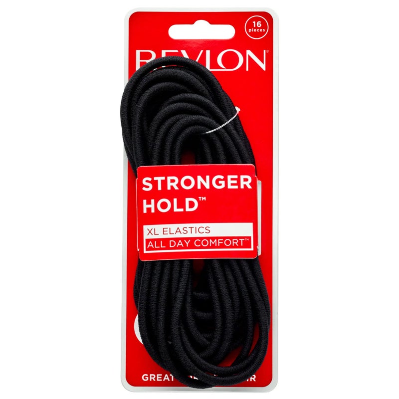 Revlon Extra Long Black Hair Elastics 16 Count