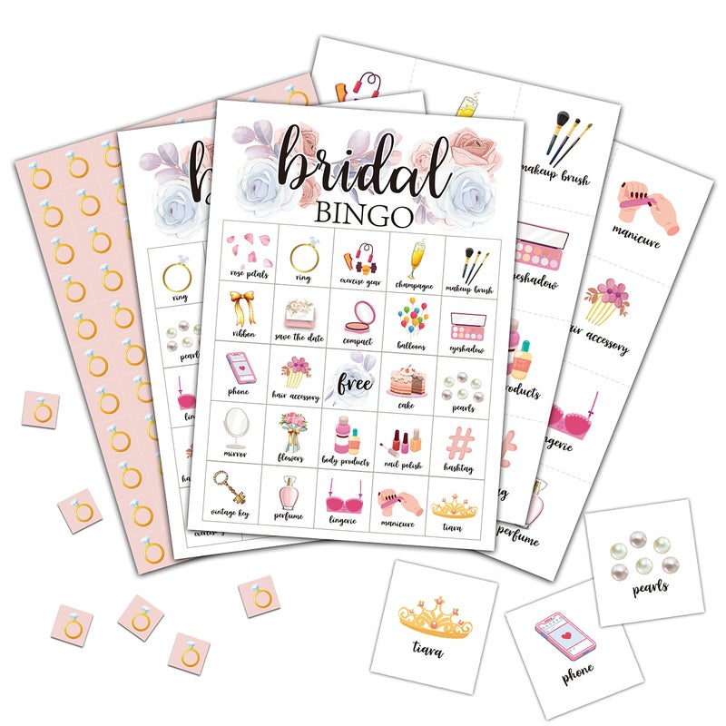 Foosproea Bridal Bingo Cards Bridal Shower Game for 24 Players WeddingBachelorette Party Games for Family Friends Activities Holiday Party Favors Supplies Decorations06 - Image 3