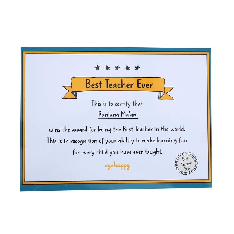 Oye Happy Super Teacher Award Unique Award for Teacher to Gift on Teachers Day - Image 3