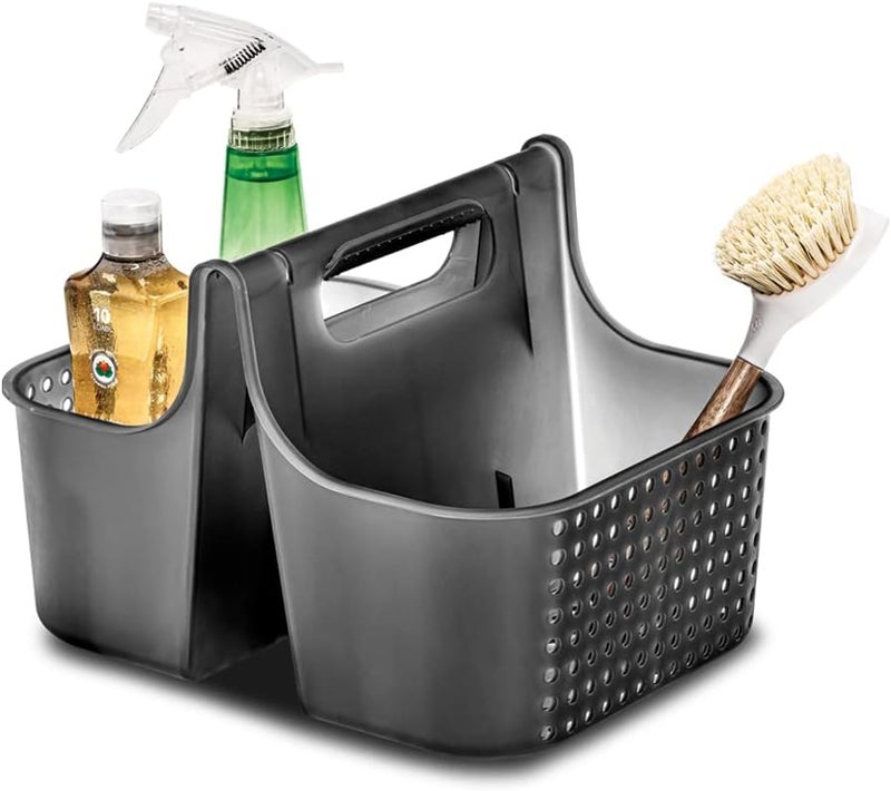 Madesmart Large Soft Grip Tote, Under Sink Bathroom Storage, Multi-Purpose Home Organization, EPA Certified, Premium Antimicrobial Carbon - Image 2