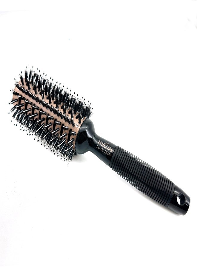 Phillips Brush Luxe Tourmaline Monster Vent 4 Poly-Tip Professional Hair Brush (2.75” Barrel Head) - Vented Blowout Hairbrush with Poly Tipped Nylon & Boar Hair Bristles - Image 2
