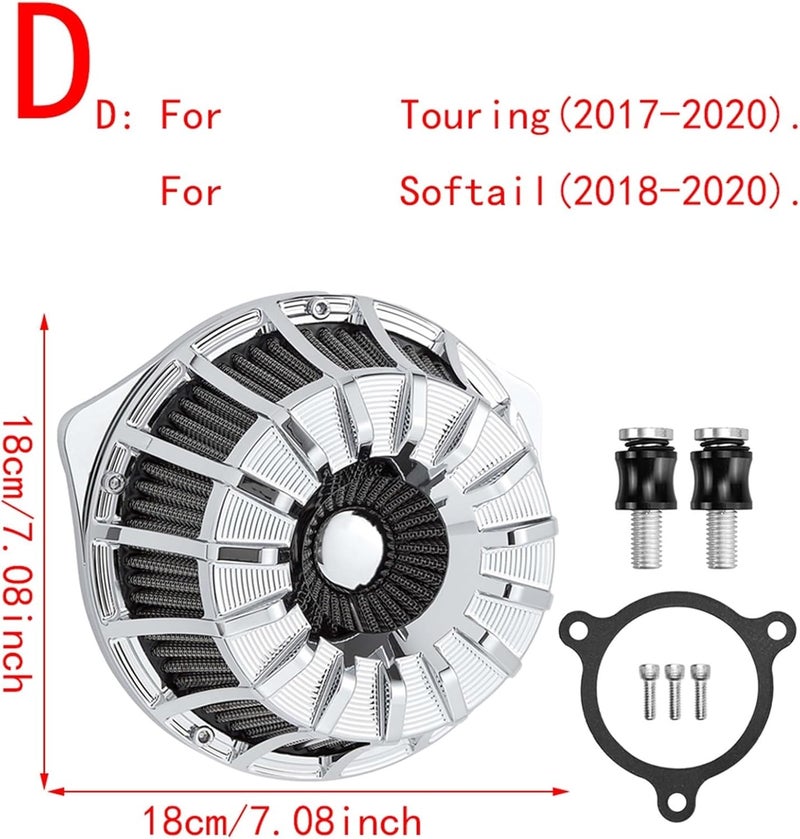 QASULER 15-Spoke Inverted Series Air Cleaner Filter - Image 2