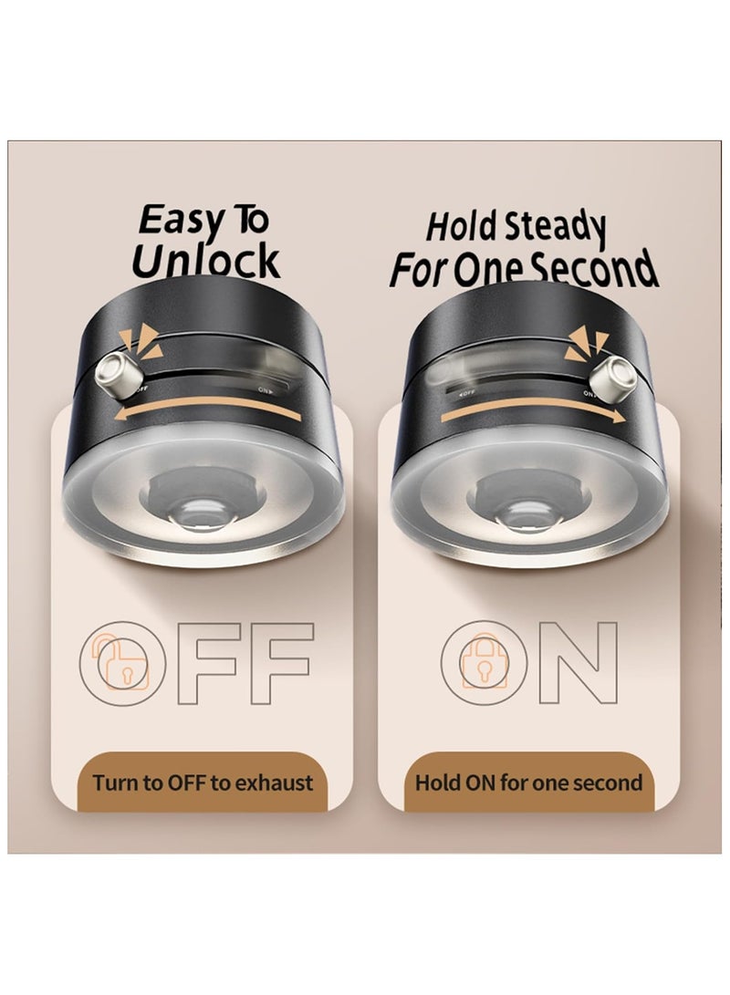 Vacuum Magnetic Phone Holder Updated Suction Cup Phone Mount Foldable Multi-Scenario Application 360° Adjustable Magnetic Phone Holder for Gym/Kitchen/Bathroom/Car/Desktop(Black) - Image 5