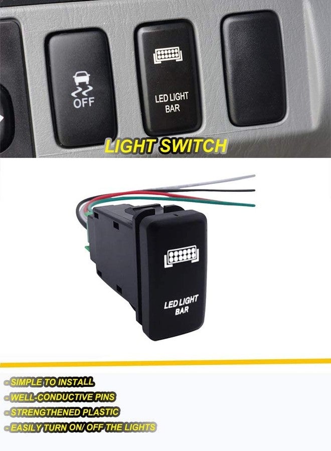 WeiSen مفتاح تشغيل/إيقاف LED من WeiSen، بإضاءة خلفية زرقاء، مع طقم أسلاك توصيل، مناسب لسيارات تويوتا تاكوما وتندرا وفور رنر وغيرها. شريط إضاءة LED أبيض 639510830311 1 - Image 3