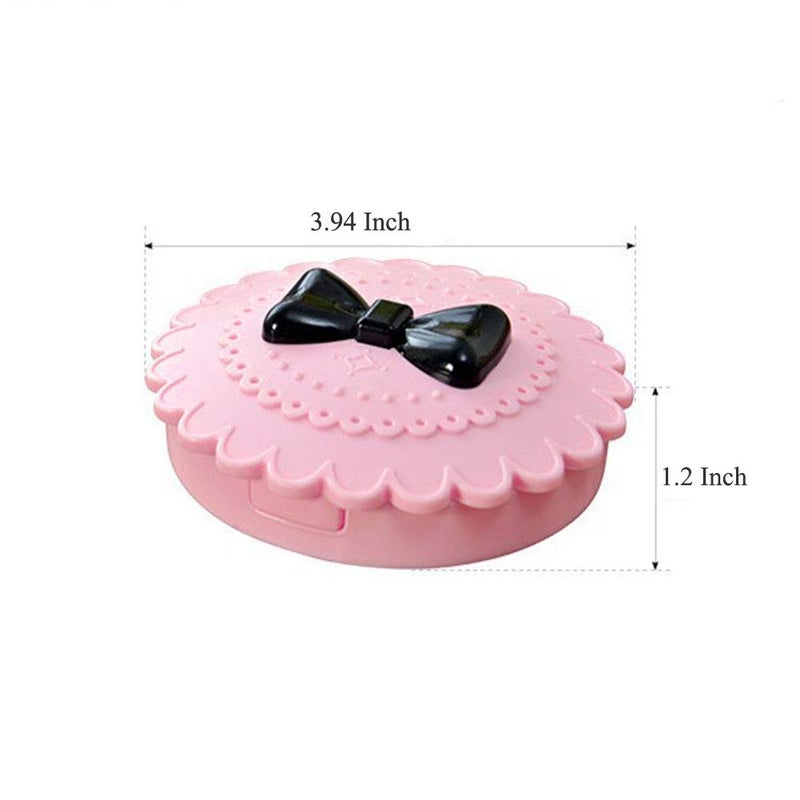 YiQiYi Cosmetic Case with Mirror Eyelash Case Makeup Storage Box Travel Cosmetic Bag Pink Place Eyelashes - Image 5
