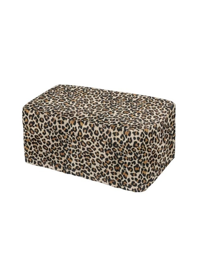 Hechitok Leopard Print Knee Scooter Pad Cover - Accessories Cushion Cover for Comfort (Memory Foam) - for Broken Leg Crutch Cart Roller, Injuries, Surgery, Replacement, Universal - Image 1