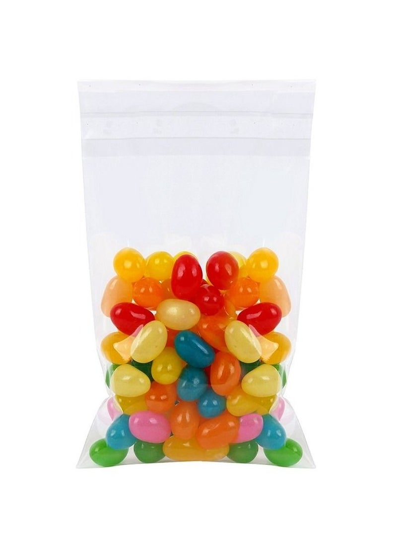 Alba Plastic Clear Self Adhesive Cellophane Bags 100Pcs Resealable Poly Bags for Gifts, Cookies, and other Products Packaging (10x20 CM) - Image 3