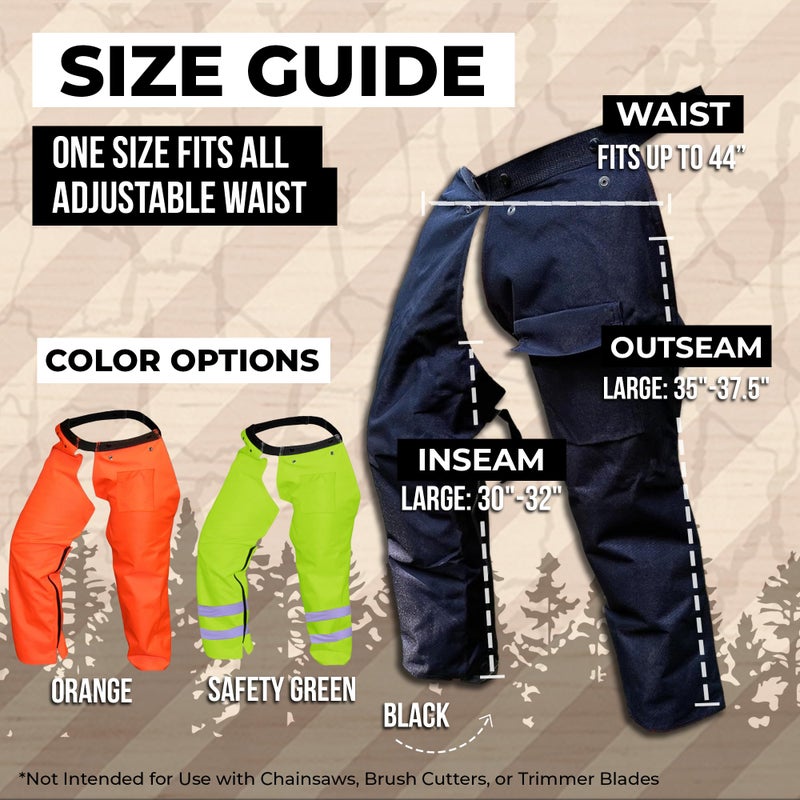 FORESTER - Trimmer Chaps for Men | Protective Gear | Not for Use as Chainsaw Chaps | Men's Work Utility & Safety Pants | Apron Style, Adjustable Belt - Image 2