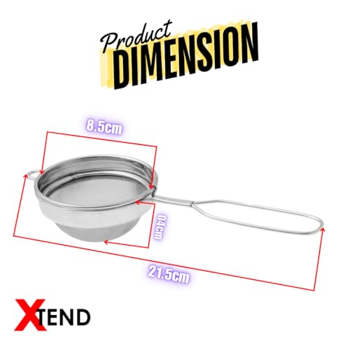 Xtend Super Tea & Coffee Single mesh Strainer for Kitchen Strong Jail/Filter, (no 3) Tea Strainer. (Pack of 2) - Image 3