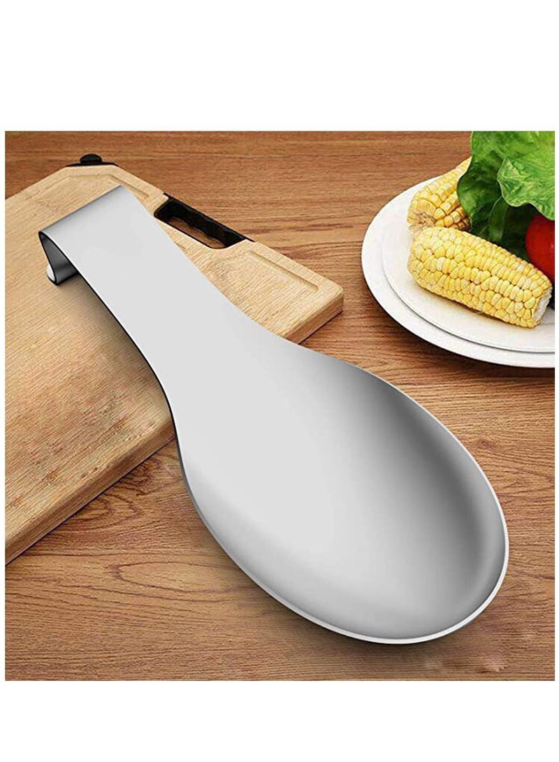 Y&D Stainless Steel Spoon Rest Set of 4, Large patula Ladle Holder, Dishwasher Safe  - Image 3