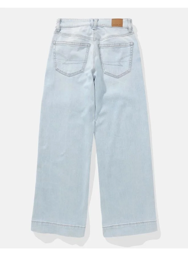 امريكان ايجل AE Dreamy Drapey Stretch Super High-Waisted Baggy Wide-Leg Jean