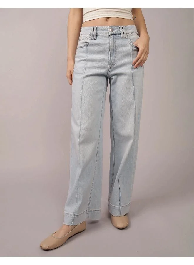 امريكان ايجل AE Dreamy Drapey Stretch Super High-Waisted Baggy Wide-Leg Jean