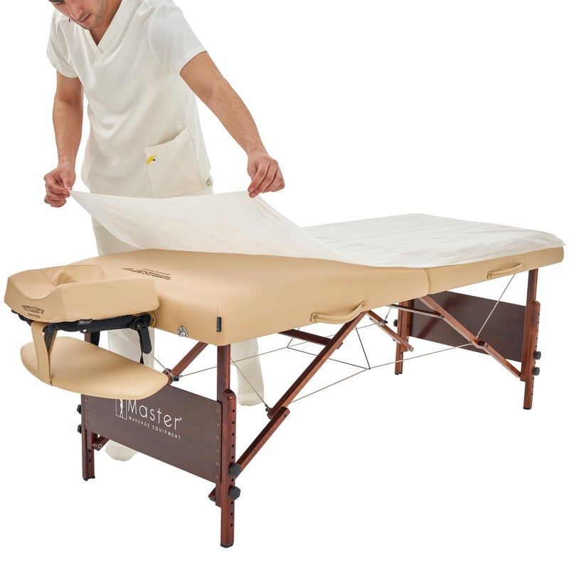 Master Massage Tables PolyBacking Disposable Table Sheet CoverPack of 10 for MassageTreatment Table