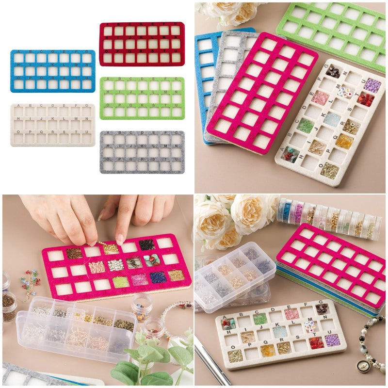 Gray Portable Bead Sorting Mat For Jewelry Making Organizer Craft Pad - Image 3