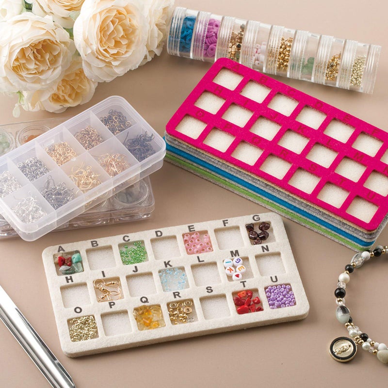 Gray Portable Bead Sorting Mat For Jewelry Making Organizer Craft Pad - Image 5