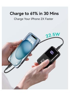 INIU Power Bank | 22.5W USB-C 10,000mAh Portable Charger | PD3.0 QC4.0 Fast Charging Battery Pack | 3 Output Phone Charger for iPhone 16/15/14/13/12/11/8/X Pro Max, Samsung S22, Google, AirPods, iPad  - Image 4