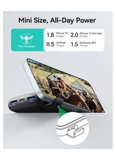 INIU Power Bank | 22.5W USB-C 10,000mAh Portable Charger | PD3.0 QC4.0 Fast Charging Battery Pack | 3 Output Phone Charger for iPhone 16/15/14/13/12/11/8/X Pro Max, Samsung S22, Google, AirPods, iPad  - Image 5