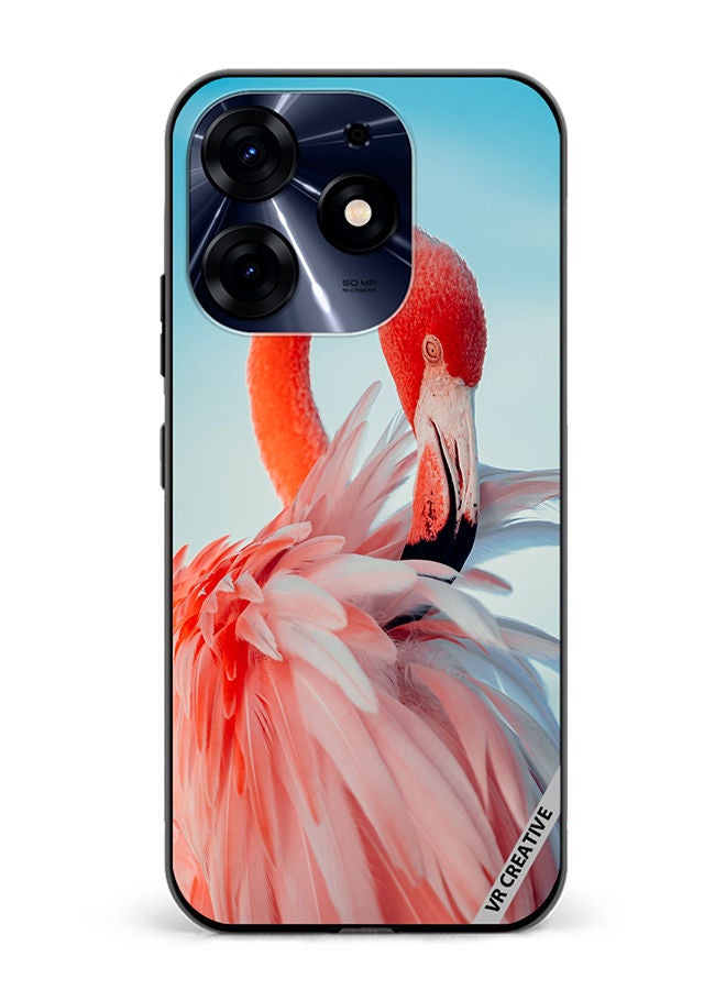 VR CREATIVE Protective Case Cover For Tecno Spark 10 Pro Flamingo Design Multicolour - Image 1