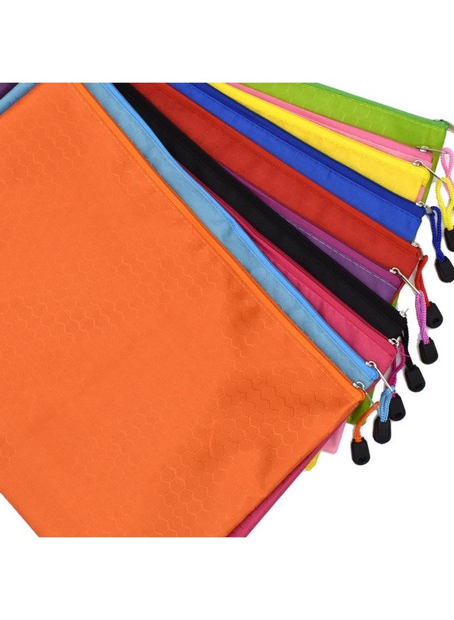 Renashed 10Pcs A4 Waterproof Zipper File Bags Football Pattern Office Document Bags Students Files Category Bag 10 Color - Image 3