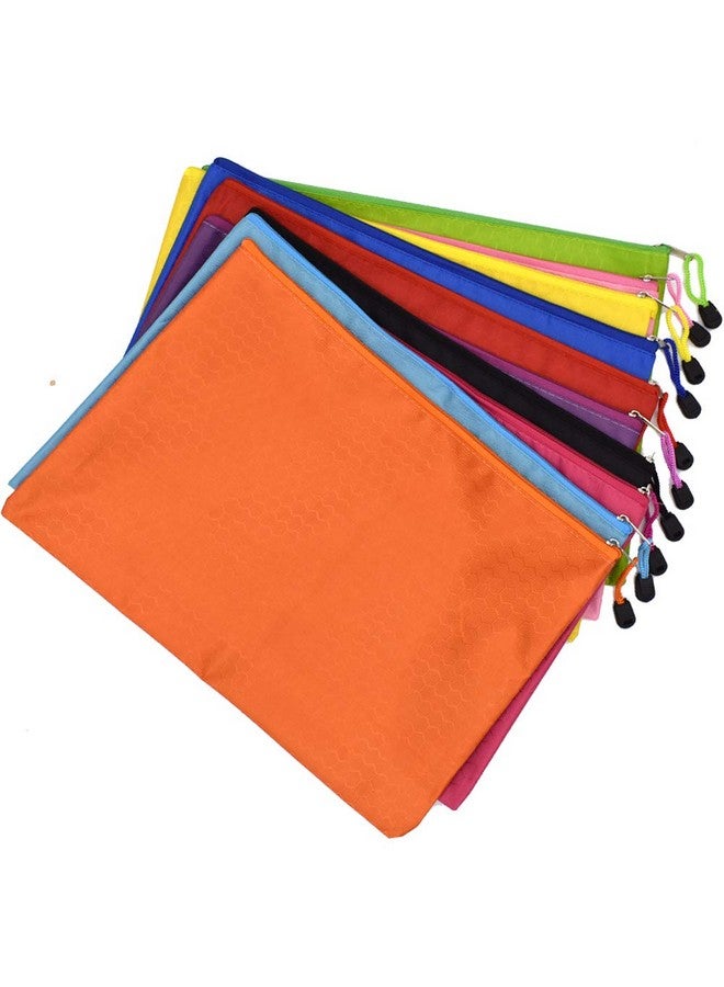 Renashed 10Pcs A4 Waterproof Zipper File Bags Football Pattern Office Document Bags Students Files Category Bag 10 Color - Image 1