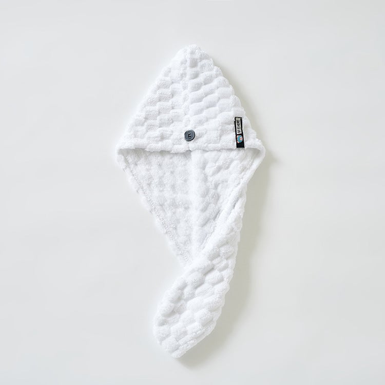 Generic Coral Fleece Hair Drying Towel Wrap Capcloud velvet single layer white cloud velvet single layer white