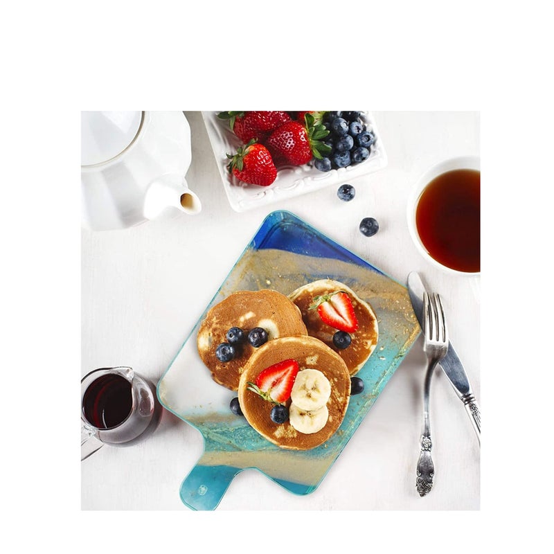 SOLARAE DIY Silicone Resin Molds, 3 Pcs Resin Casting Molds, Square Serving Tray Molds for Epoxy Resin Coaster, Great for Home Decoration, Ocean Wave Resin Painting Art - Image 4