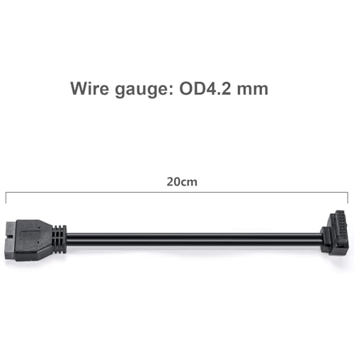 MZHOU SATA USB Extension Cable USB 3.0 Motherboard Front 19 Pin Male to Female Extension Cable High Speed Connection (The Interface Faces Outward) - Image 5
