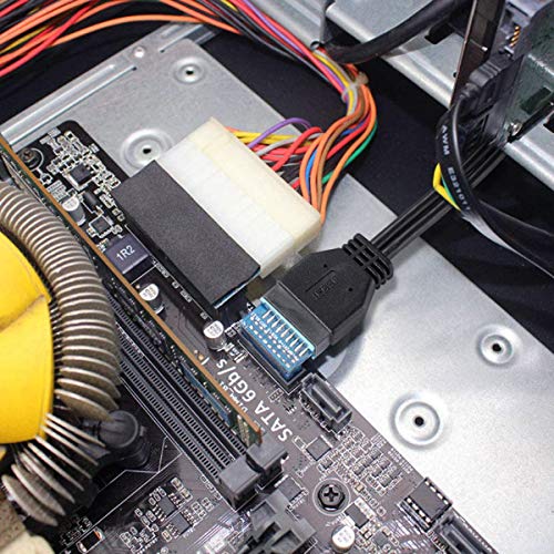 MZHOU SATA USB Extension Cable USB 3.0 Motherboard Front 19 Pin Male to Female Extension Cable High Speed Connection (The Interface Faces Outward) - Image 4