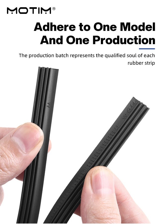 Motim 10pcs Car Wiper Blade Replacement Strip, 60cm, Car Windscreen Wiper, DIY Adjustable Boneless Wipers Refills, Silicone Wiper Blades for Most Cars, Trucks, Buses  - Image 5