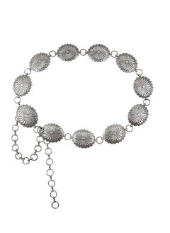 Metal Waist Chain Belts, Adjustable Punk Chain, Metal Chain Belt for Women Waist chains for Dresses Jeans Western Cowgirl, Silver