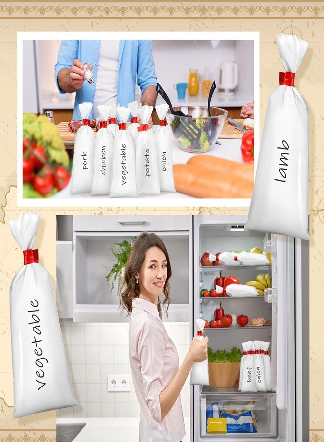 TaoBary أكياس تجميد اللحم TaoBary 500 قطعة للحوم البرية ولحم البقر لتغليف نظام تخزين اللحم، أبيض (1 رطل) - Image 4