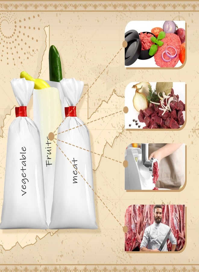 TaoBary أكياس تجميد اللحم TaoBary 500 قطعة للحوم البرية ولحم البقر لتغليف نظام تخزين اللحم، أبيض (1 رطل) - Image 5