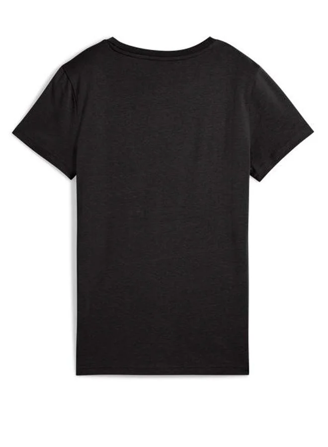 PUMA puma black-metallic gold Essential Logo Metallic T-Shirt for Women | Best Price UAE