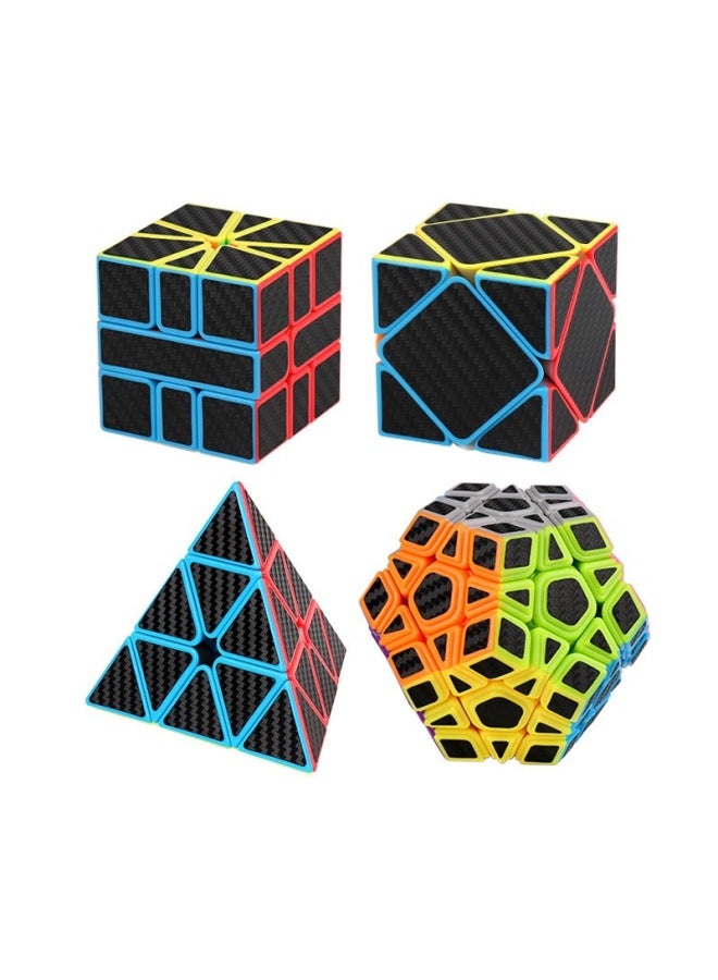 Magic Dragon 2345 Rank Rubik's Cube Special-Shaped Combination Set Entry-Level Carbon Fiber Macaron Color Competition Rubik's Cube-Color:2345 Color Suit  - Image 4