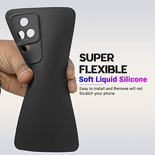 LIRAMARK غطاء خلفي ناعم من السيليكون من LIRAMARK لهاتف Poco F4 5G (أسود) - Image 4