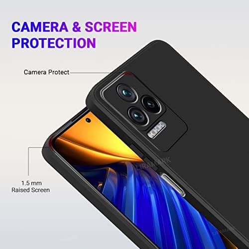 LIRAMARK غطاء خلفي ناعم من السيليكون من LIRAMARK لهاتف Poco F4 5G (أسود) - Image 3
