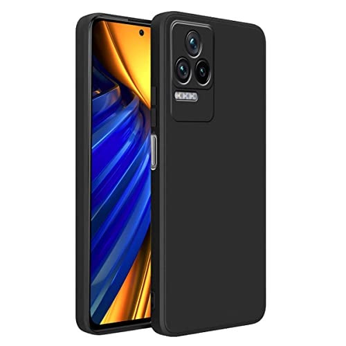 LIRAMARK غطاء خلفي ناعم من السيليكون من LIRAMARK لهاتف Poco F4 5G (أسود) - Image 1