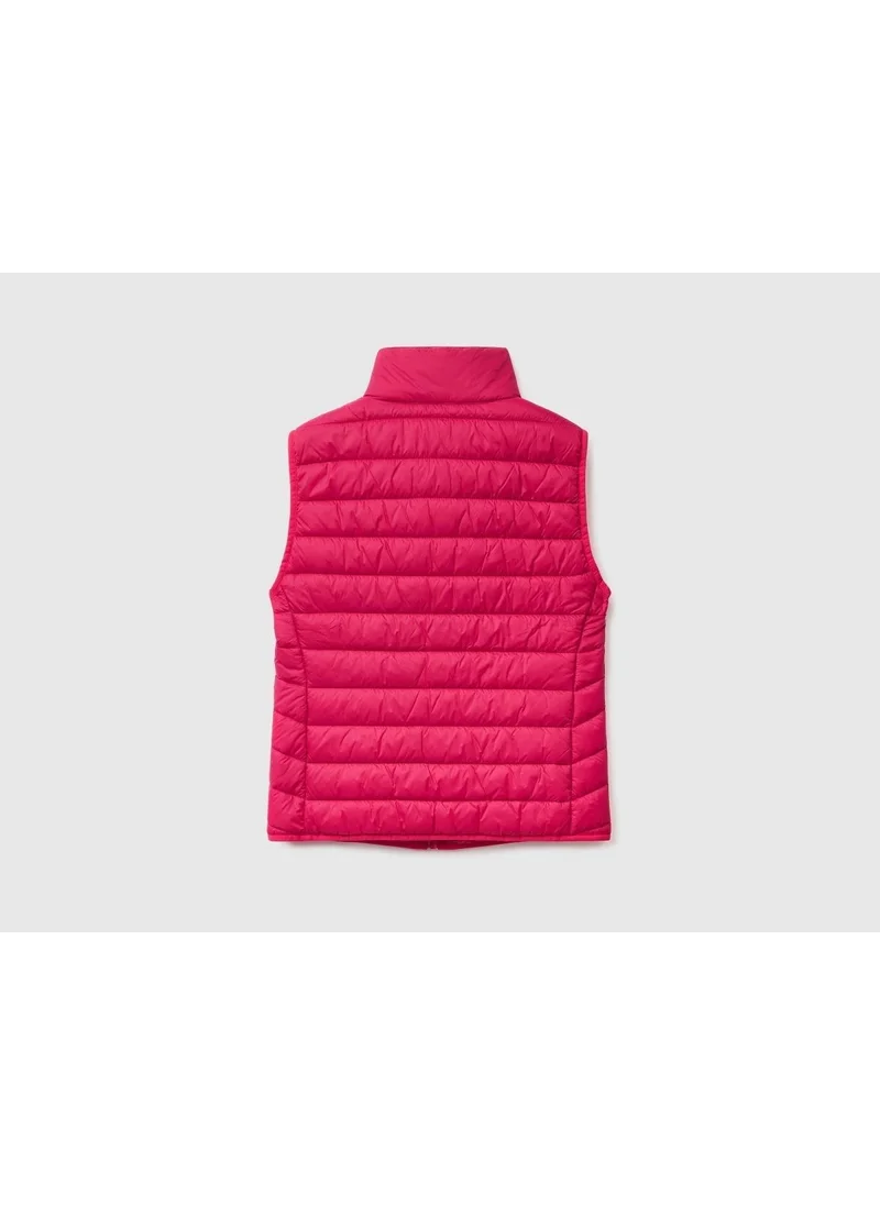 UNITED COLORS OF BENETTON 2TWDDJ003 Women's Puffer Vest With Pockets