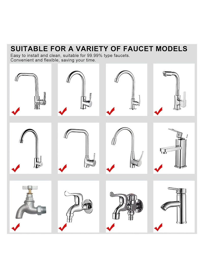 Rightsure Sink Filter Faucet, Universal 360 Degree Swivel Bathroom Sink Filter with 5 Cartridges, Kitchen Faucet Water Filter - Image 5