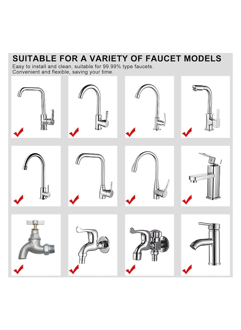 Rightsure Sink Filter Faucet, Universal 360 Degree Swivel Bathroom Sink Filter with 5 Cartridges, Kitchen Faucet Water Filter  - Image 4