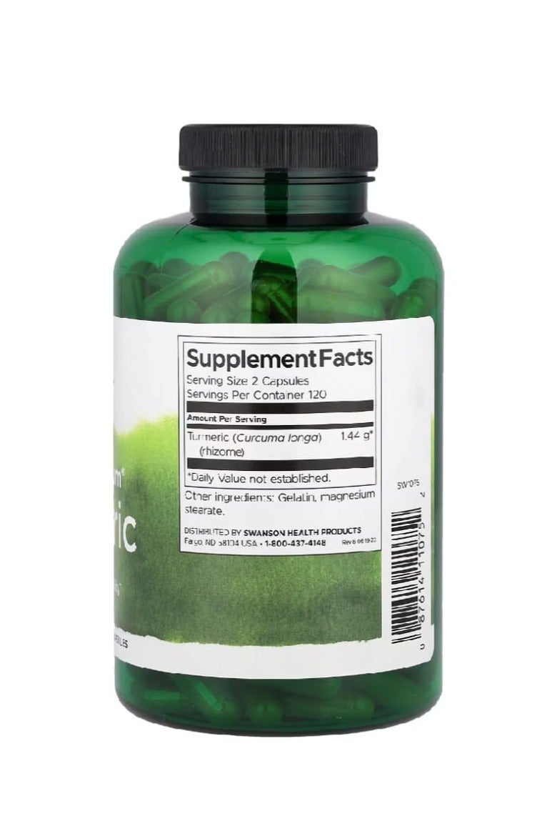 سوانسون كبسولات الكركم كاملة الطيف، 240 كبسولة (720 ملغ لكل كبسولة) - Image 2