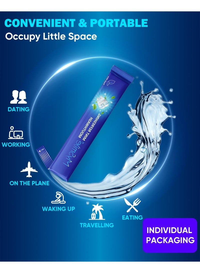 MySmile Mouthwash Alcohol Free, Mouth Wash for Adults, Travel Mouthwash Helps Kill 99% of Bad Breath Germs, Prevents Cavities, Fluoride Free, Fresh Mint, 30 Uses - Image 2