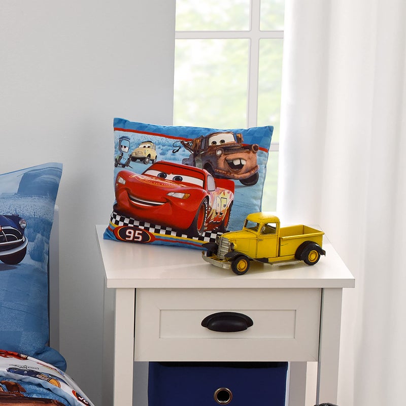 NoJo Disney Cars Radiator Springs Lightning McQueen & Tow-Mater Decorative Throw Pillow â€“ Soft and Comfortable - Image 4