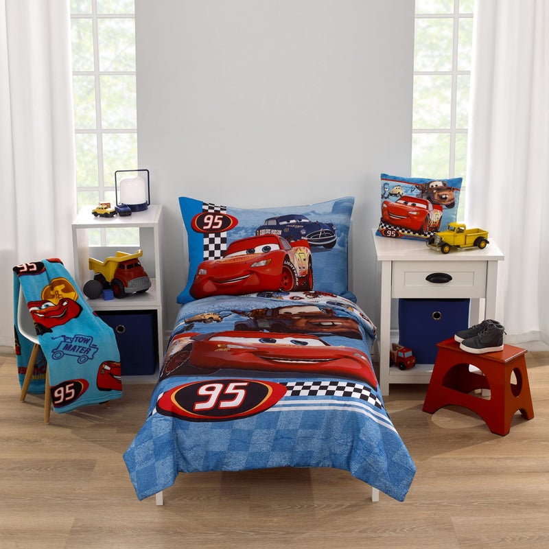 NoJo Disney Cars Radiator Springs Lightning McQueen & Tow-Mater Decorative Throw Pillow â€“ Soft and Comfortable - Image 5