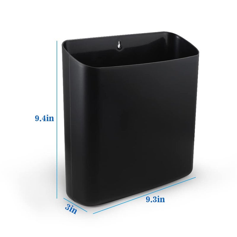 Picowe Magnetic Laundry Storage, Large Lint Holder Bin for Laundry Room, Space-Saving Trash Container Hanging on Dryer, Washer or Wall Mount Trash Bin (Black) - Image 2