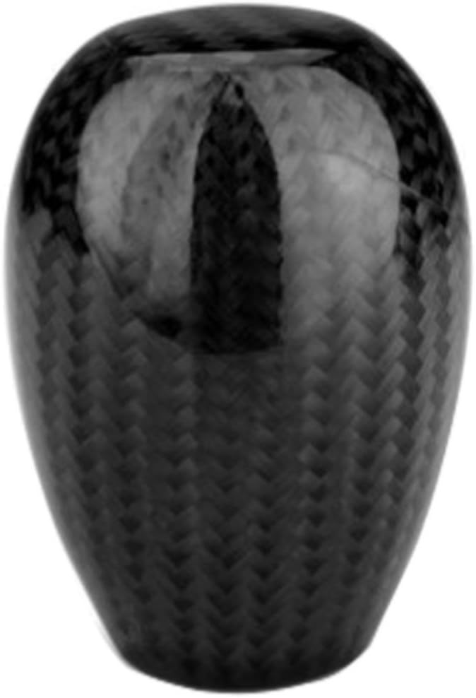 Sakali Universal Carbon Fiber Manual or Automatic Car Gear Shift Knob Adapter Kit Shifter Lever Black - Image 1