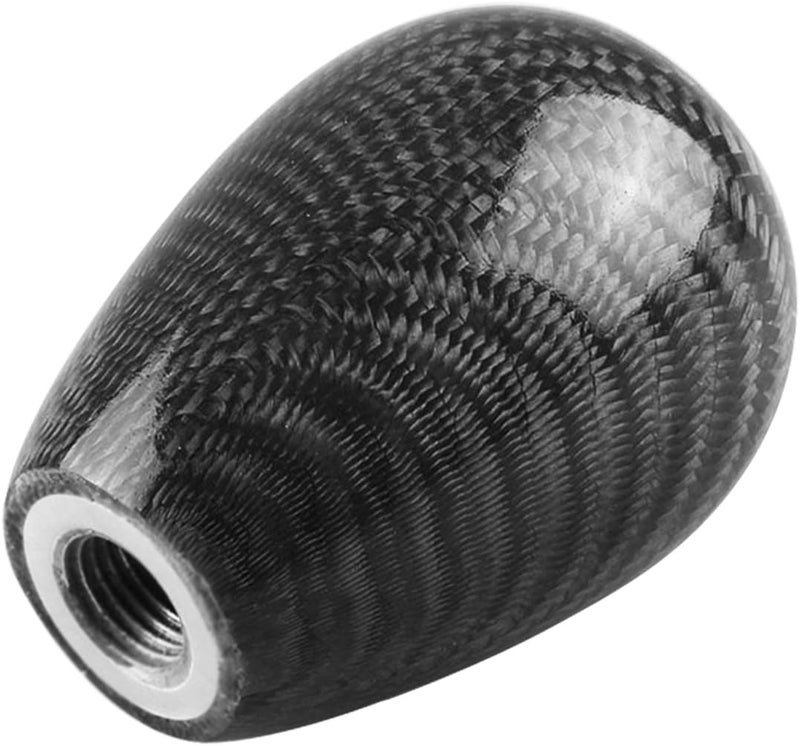 Sakali Universal Carbon Fiber Manual or Automatic Car Gear Shift Knob Adapter Kit Shifter Lever Black - Image 2